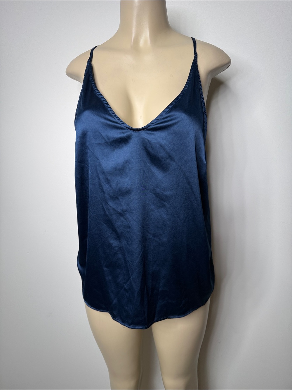 stars above Navy Satin V-Neck Camisole